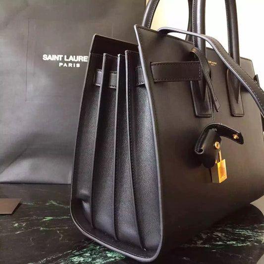 Yves Saint Laurent Small Sac De Jour Bag In Black Leather