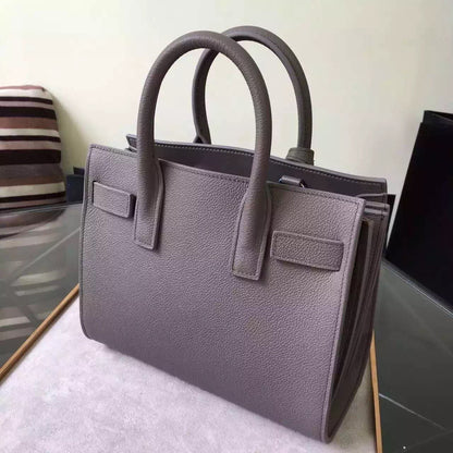 Yves Saint Laurent Nano Sac De Jour Bag In Fog Grained Leather