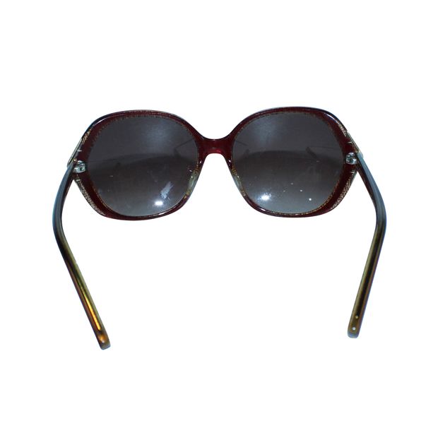 FENDI Round Brown And Gold Sunglasses