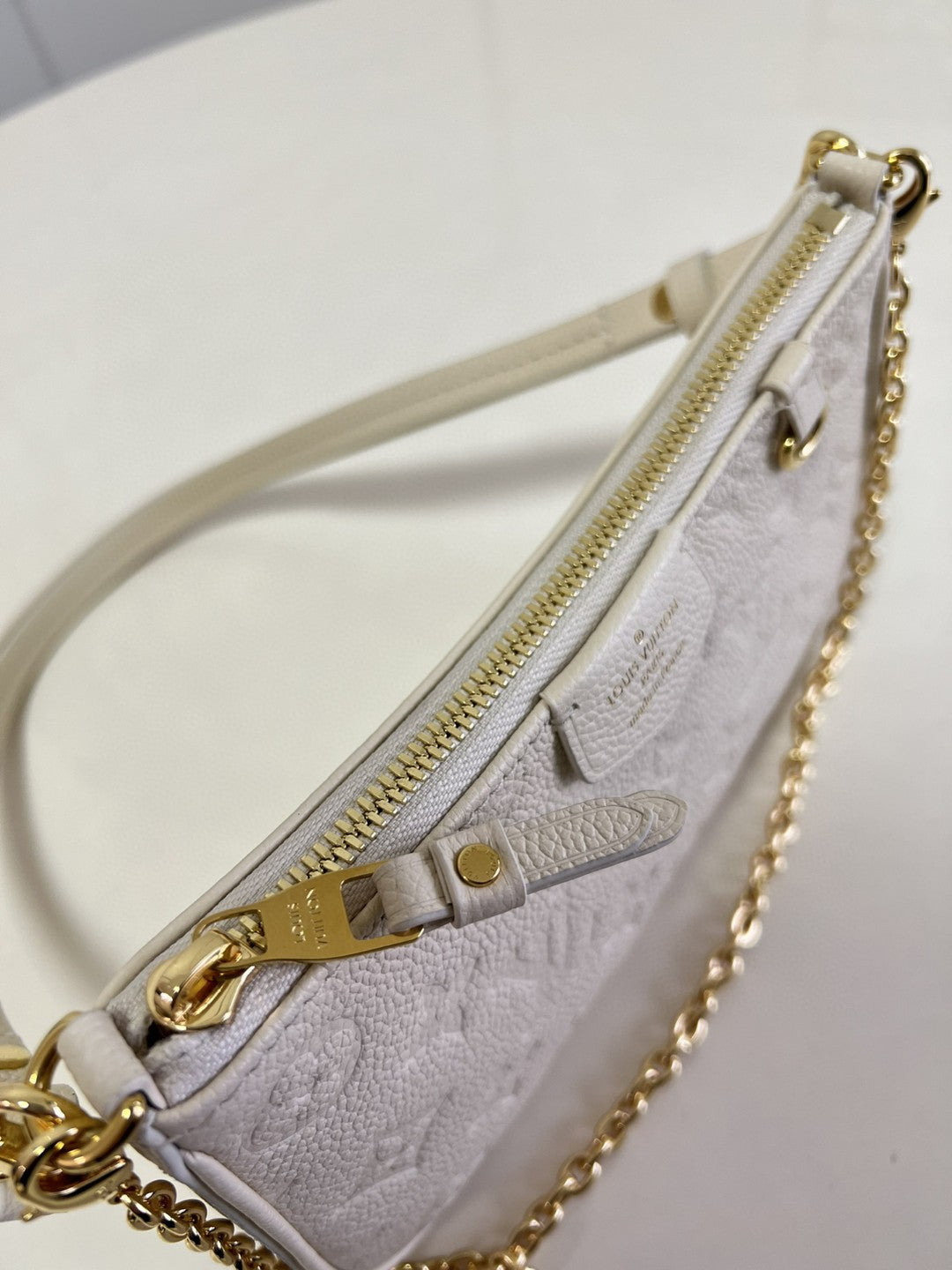 Louis Vuitton Easy Pouch On Strap Monogram Empreinte Crème White For Spring,  Handbags, Shoulder Bags