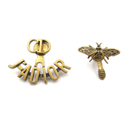 Dior Bee motif bee logo Pierced earrings Gold Gold Plated Gold