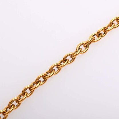 CHANEL Cocomark Diamond Chain Necklace Gold Women's