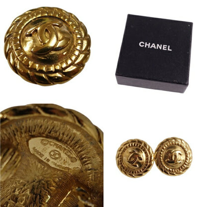 CHANEL earrings here mark ladies gold