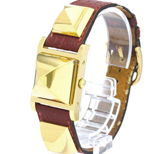 HERMES Medor Quartz Gold Plated Women's Dress Watch