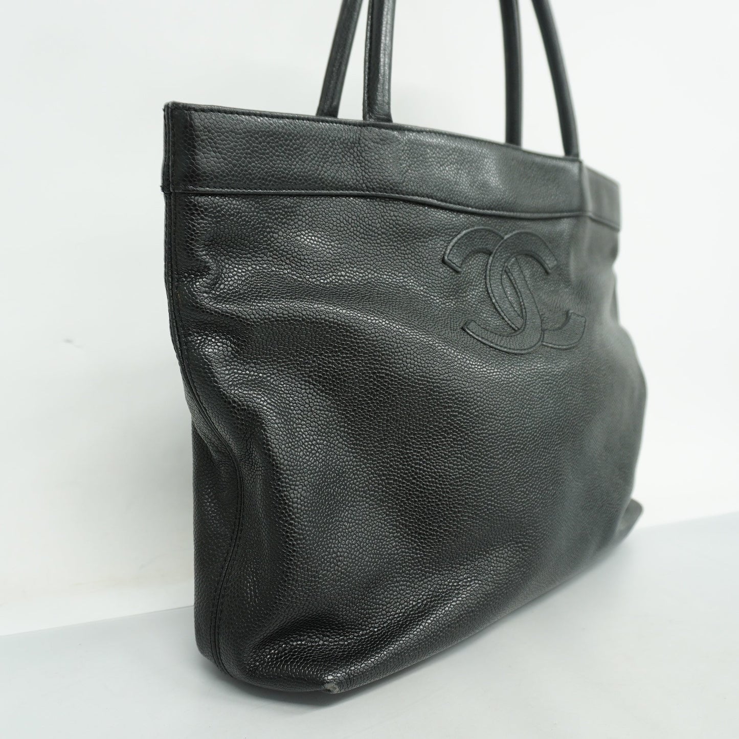 CHANEL   Tote Bag Women's Caviar Leather Black