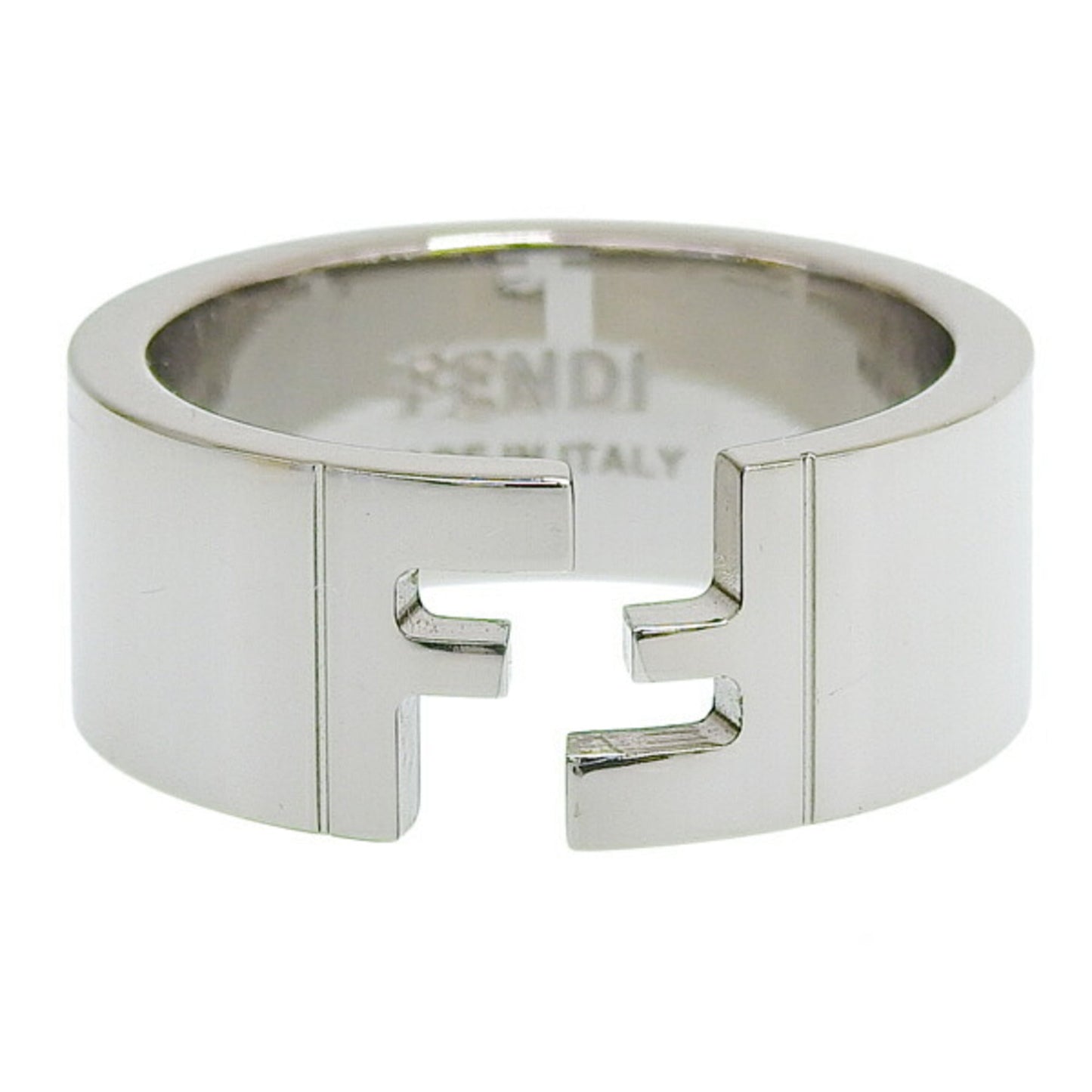 FENDI FF Logo Ring #S Silver No. 18 Ladies