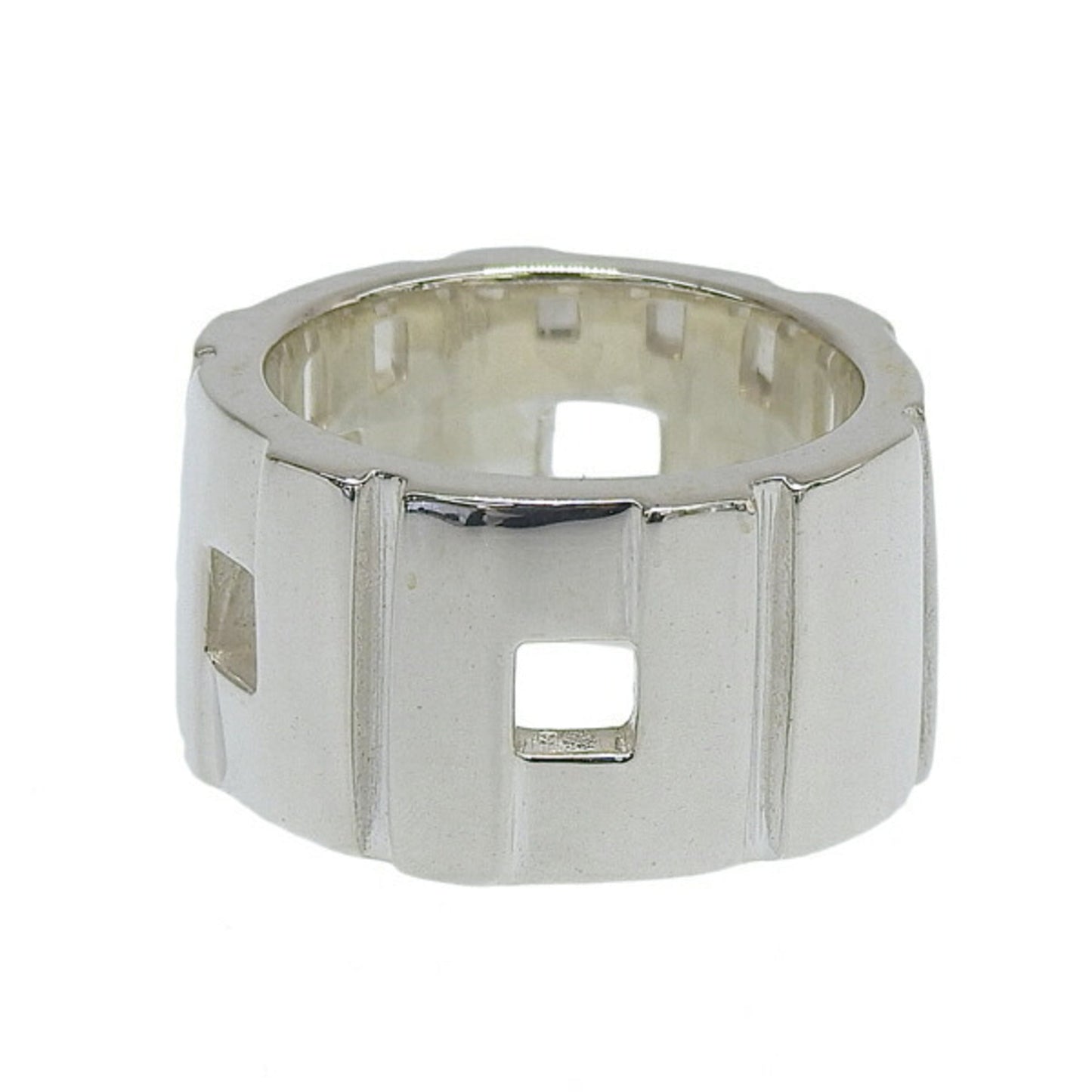 GUCCI SV925 Wide Ring Silver No. 13 Women's