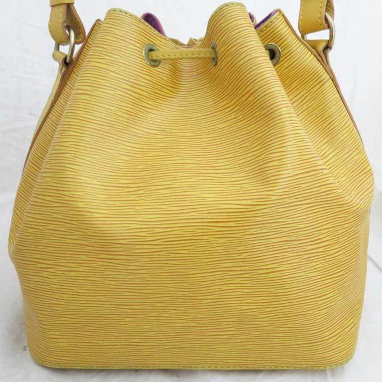 Louis Vuitton Bag Epi Petit Noe Yellow Leather Shoulder Drawstring Ladies M44109