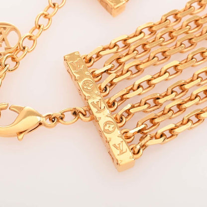 LOUIS VUITTON Essential V Choker Necklace M67440 Gold Women's