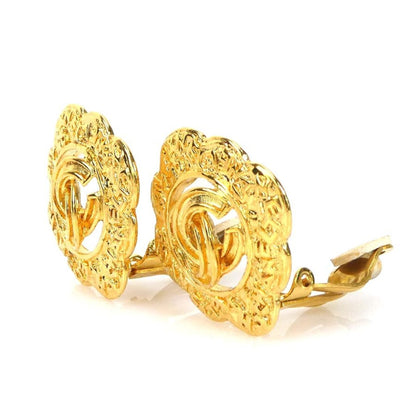 CHANEL earrings here mark metal gold ladies