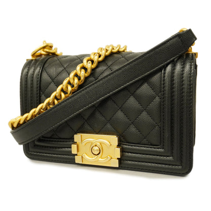 CHANEL   Boy  Chain Shoulder Bag Black