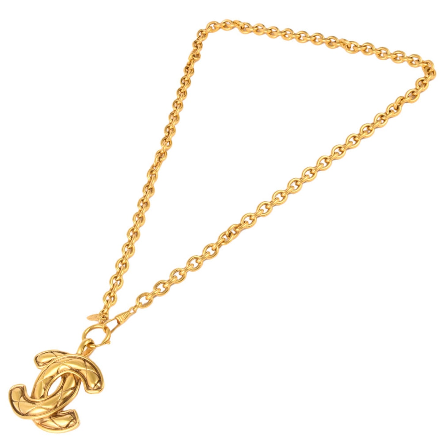 CHANEL Cocomark Matelasse Long Necklace 79cm