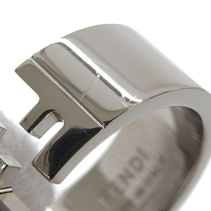 FENDI FF Logo Ring #S Silver No. 18 Ladies