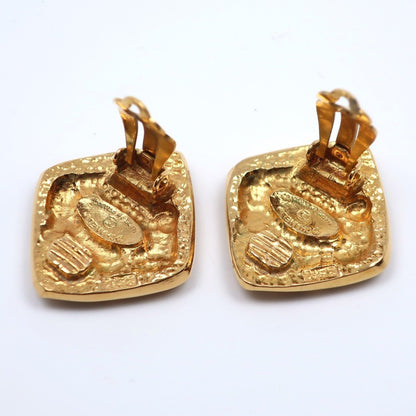 CHANEL here mark earrings vintage gold plated ladies