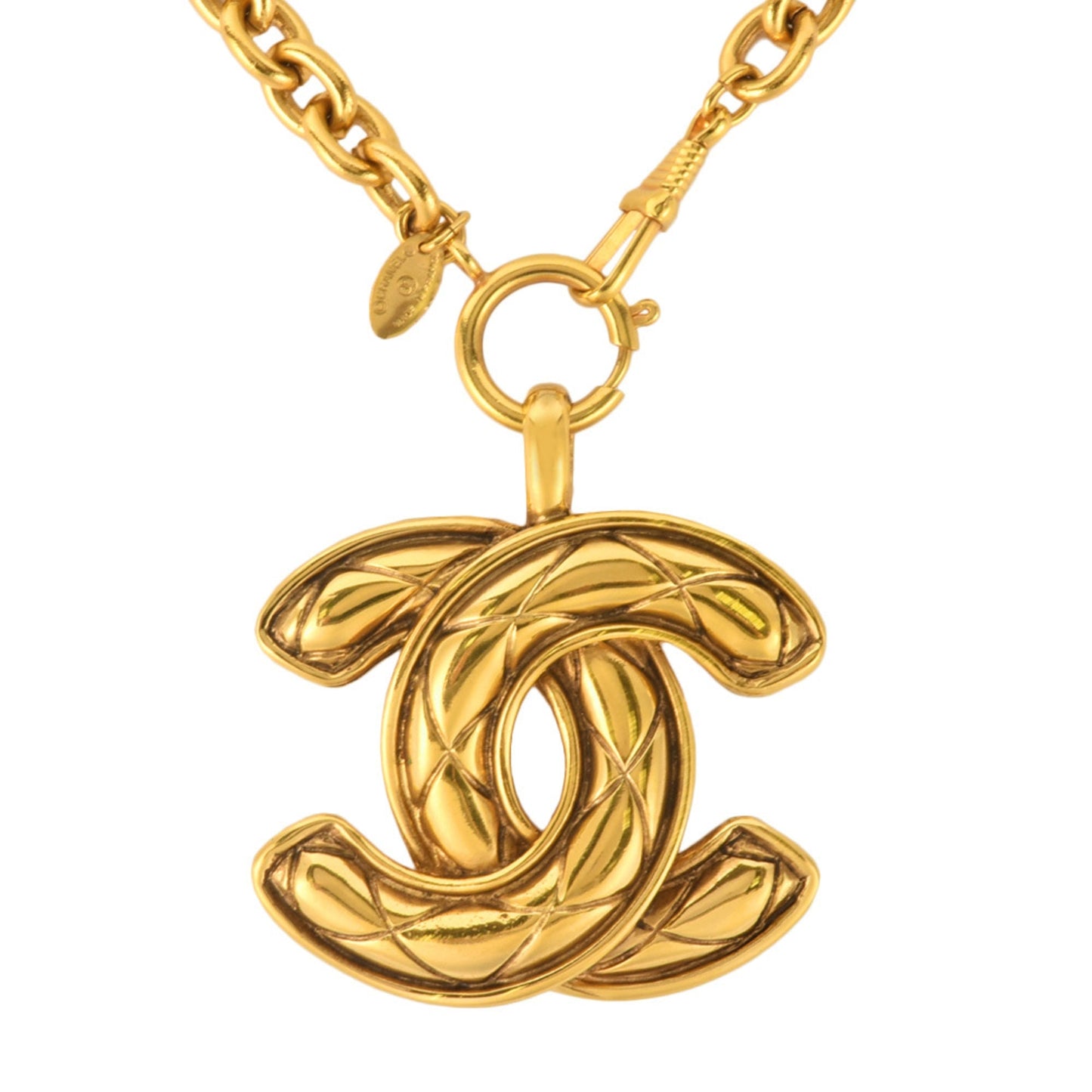 CHANEL Cocomark Matelasse Long Necklace 79cm