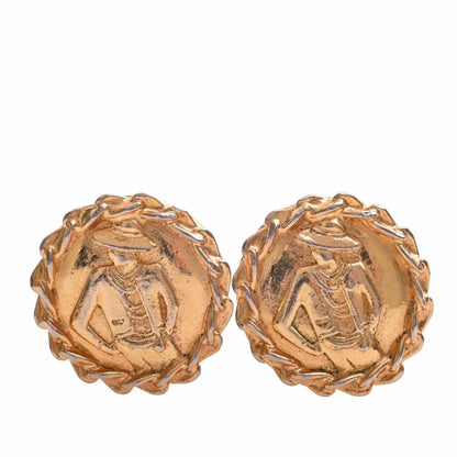 CHANEL Mademoiselle earrings gold ladies