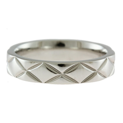 CHANEL Matelasse Ring No. 4 Pt950 Platinum Women's