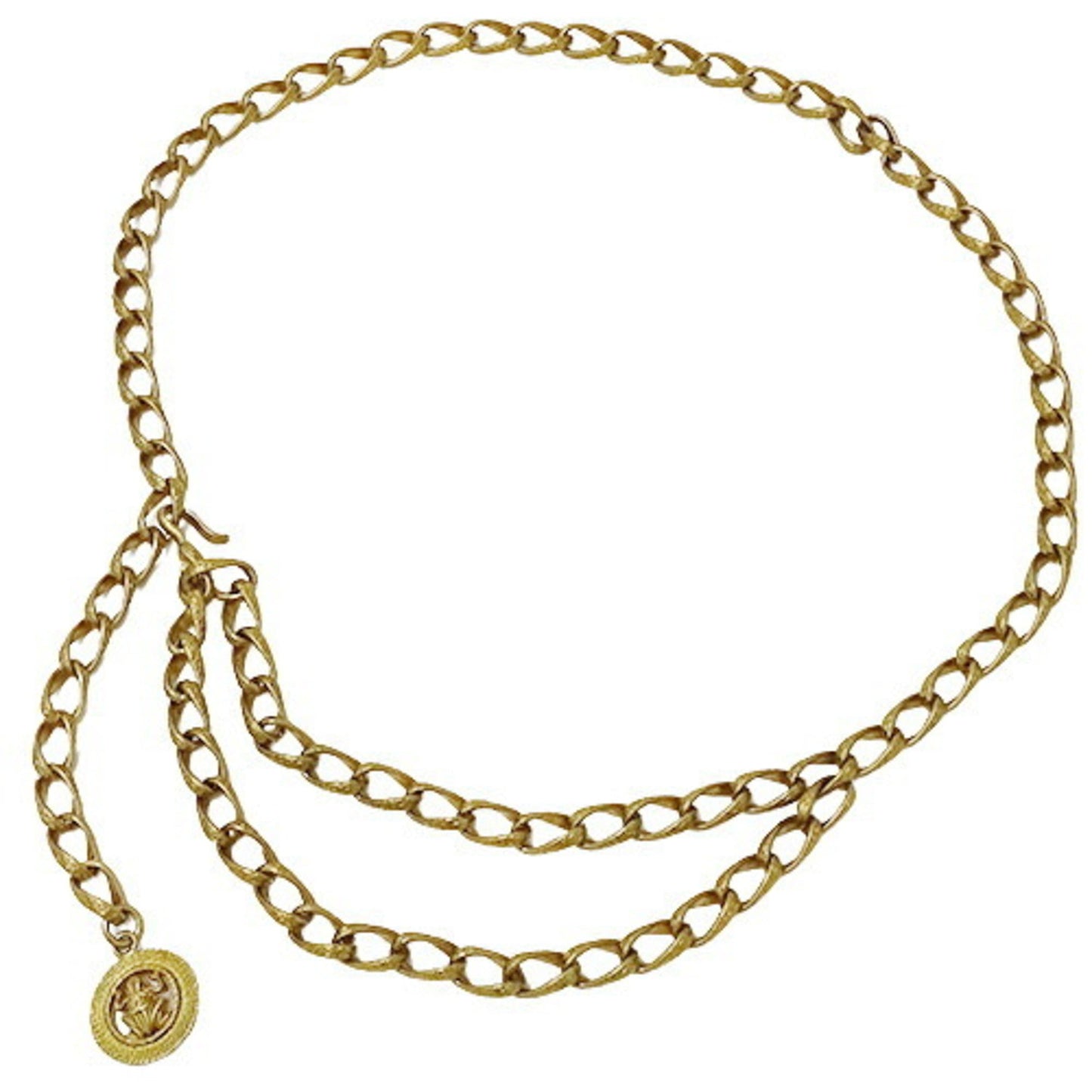 CHANEL belt Lady's chain gold money