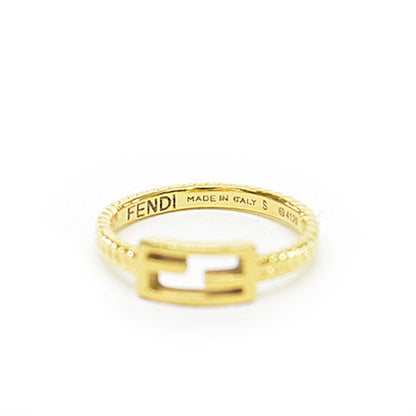 Fendi ring baguette gold metal material ladies