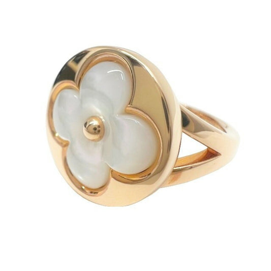 Louis Vuitton Berg Sun Blossom Nacre Ring Pink Gold Shell Mother of Pearl Women's