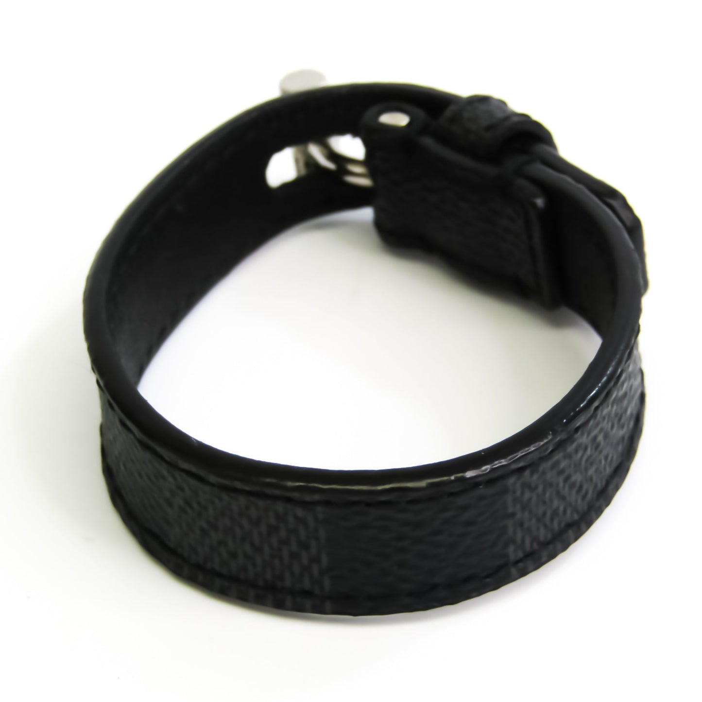 Louis Vuitton Damier Graphite Brass Recuff M6690E Damier Graphite Bracelet Damier Graphite