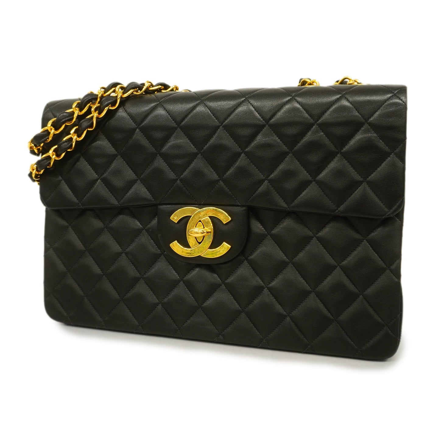 CHANEL  Women's Leather Shoulder Bag Black