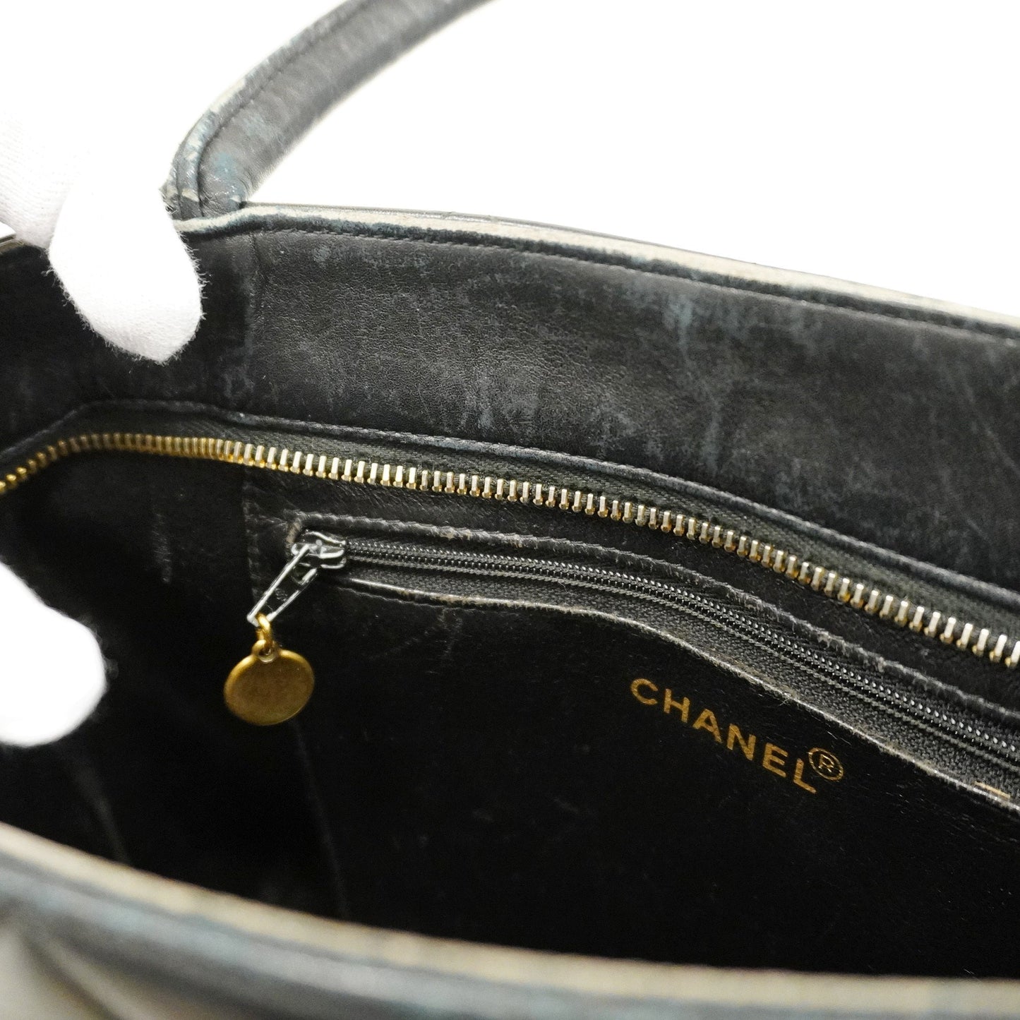 CHANEL   Reprint Tote Women's Leather Tote Bag Black