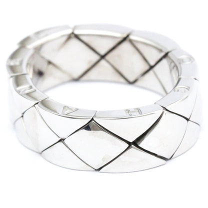 CHANELPolished  Matelasse Ring #58 18K White Gold BF561642