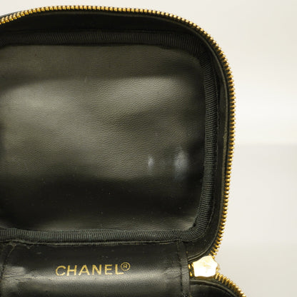 CHANEL   Bicolor Vanity Bag Women's Leather Vanity Bag Black