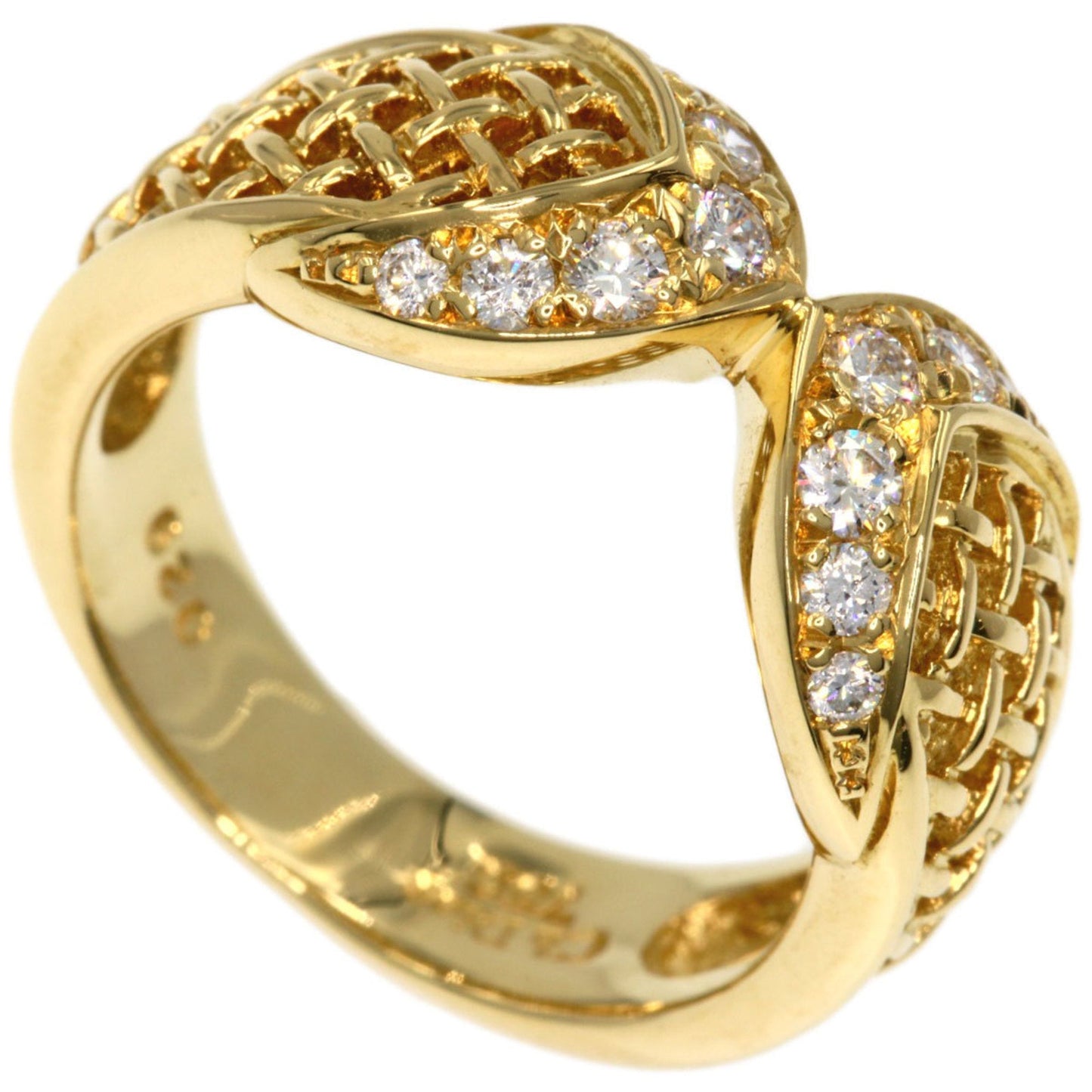 CHRISTIAN DIOR diamond ring K18 yellow gold Lady's