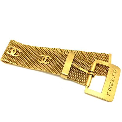 Chanel mesh bracelet 95P Coco mark gold ladies lady