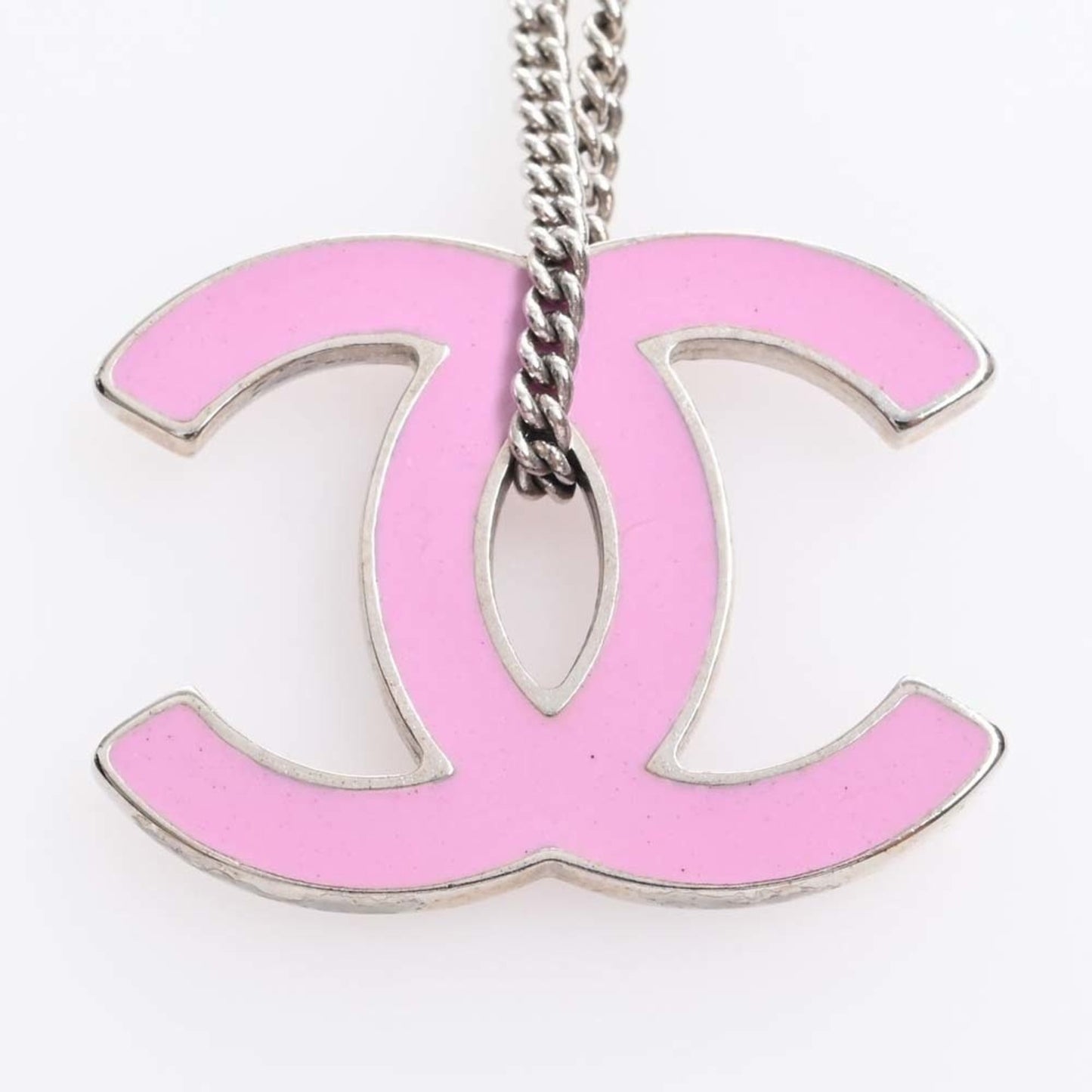 CHANEL Clover Motif Coco Mark Chain Bracelet Pink Ladies