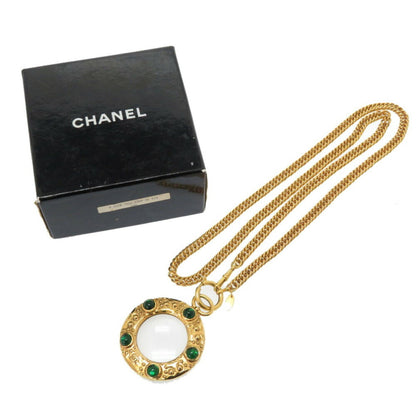 Chanel Loupe Color Stone Gold Chain Necklace 0765 CHANEL