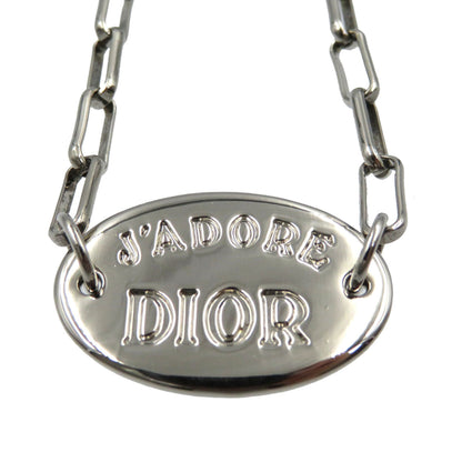 Christian Dior J'ADIOR plate metal silver necklace