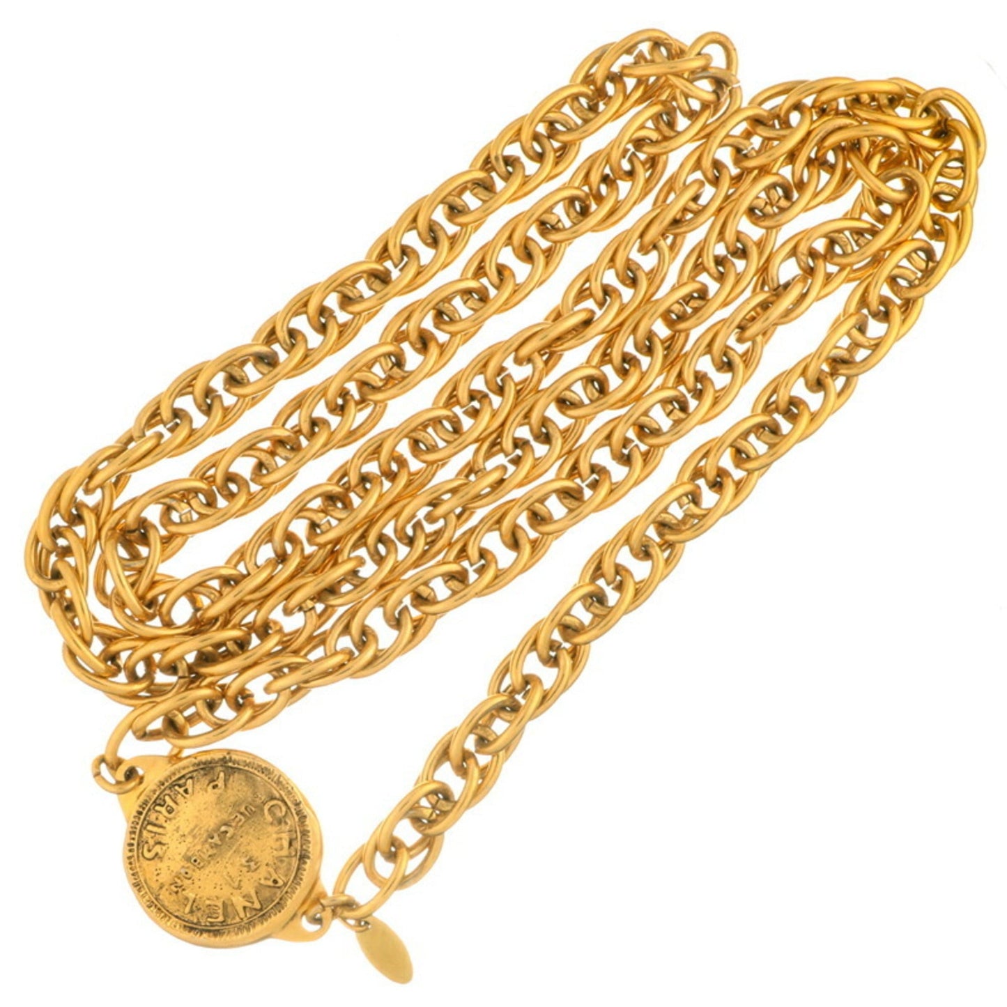 Chanel 31 RUE CAMBON Coin # 90 Women's Necklace GP Gold