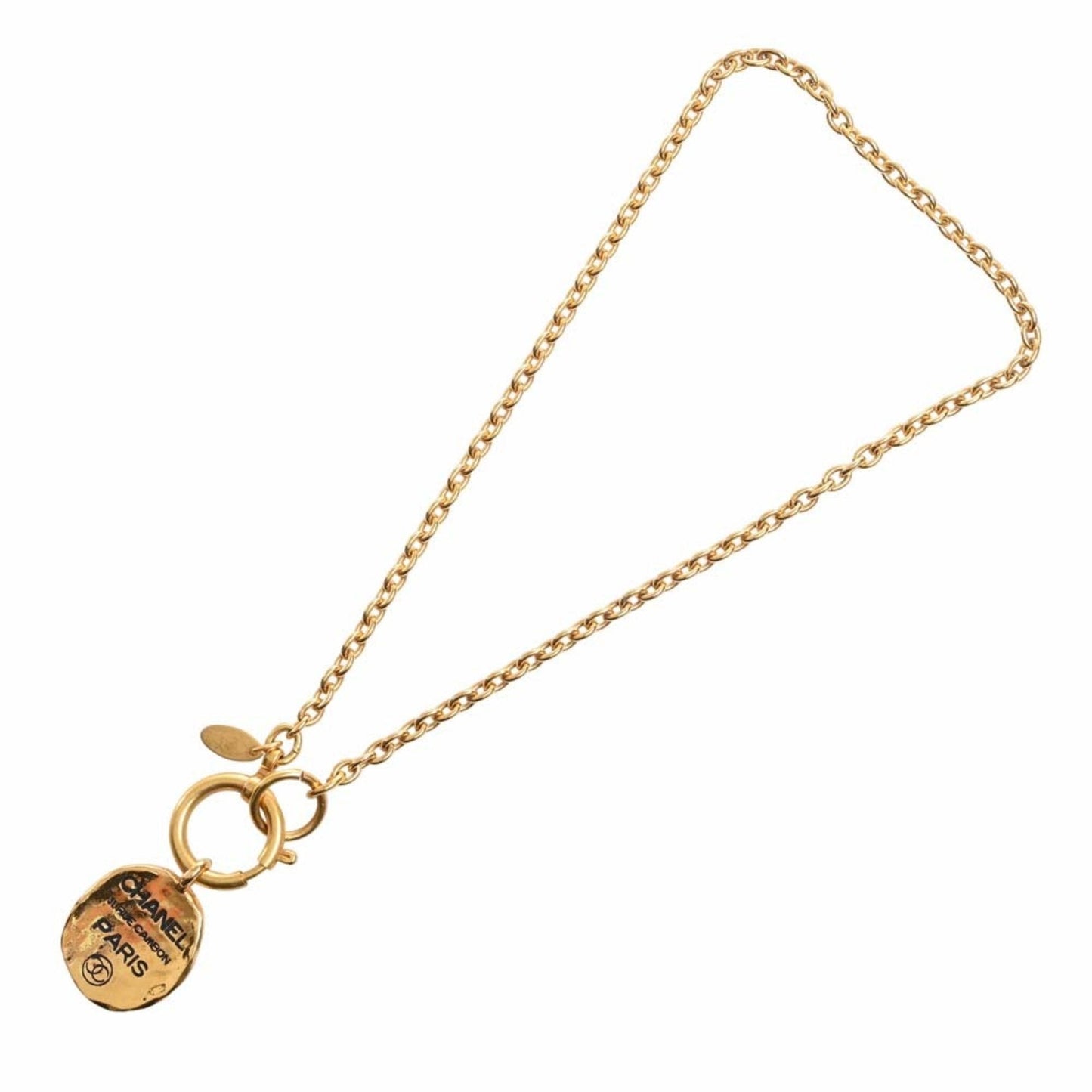 CHANEL Plate Necklace Gold Ladies