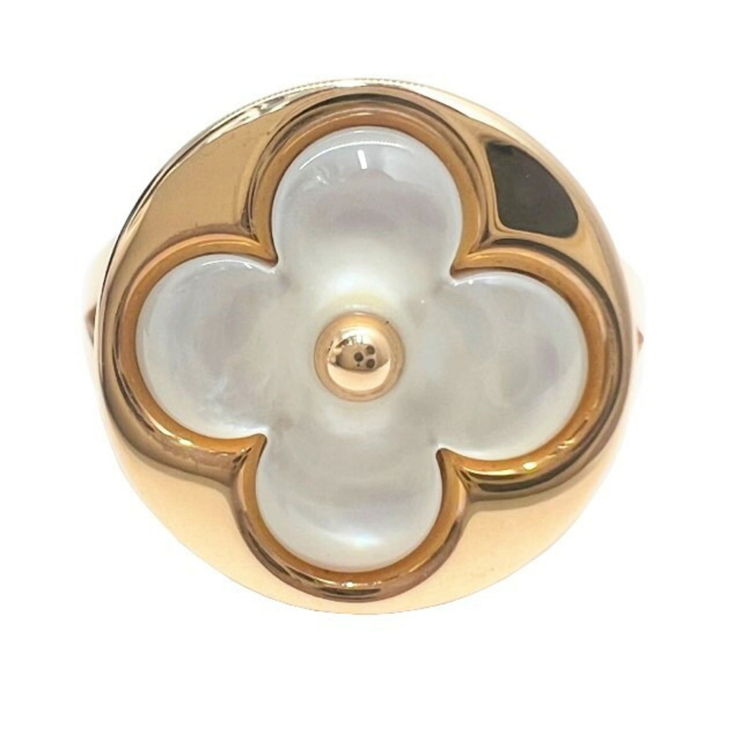 Louis Vuitton Berg Sun Blossom Nacre Ring Pink Gold Shell Mother of Pearl Women's