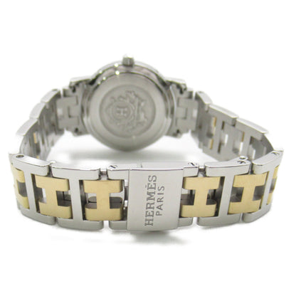 HERMES Clipper Wrist Watch Watch Wrist Watch CL4.220 Quartz White Gold Plated Stainless Steel