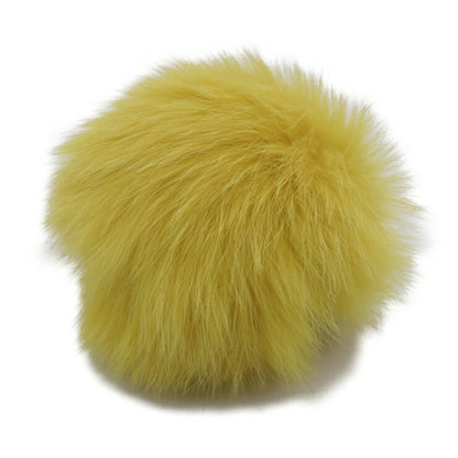 FENDI Other Accessories Fox Fur Yellow Gold Hardware Pompom Bag Charm Key Ring