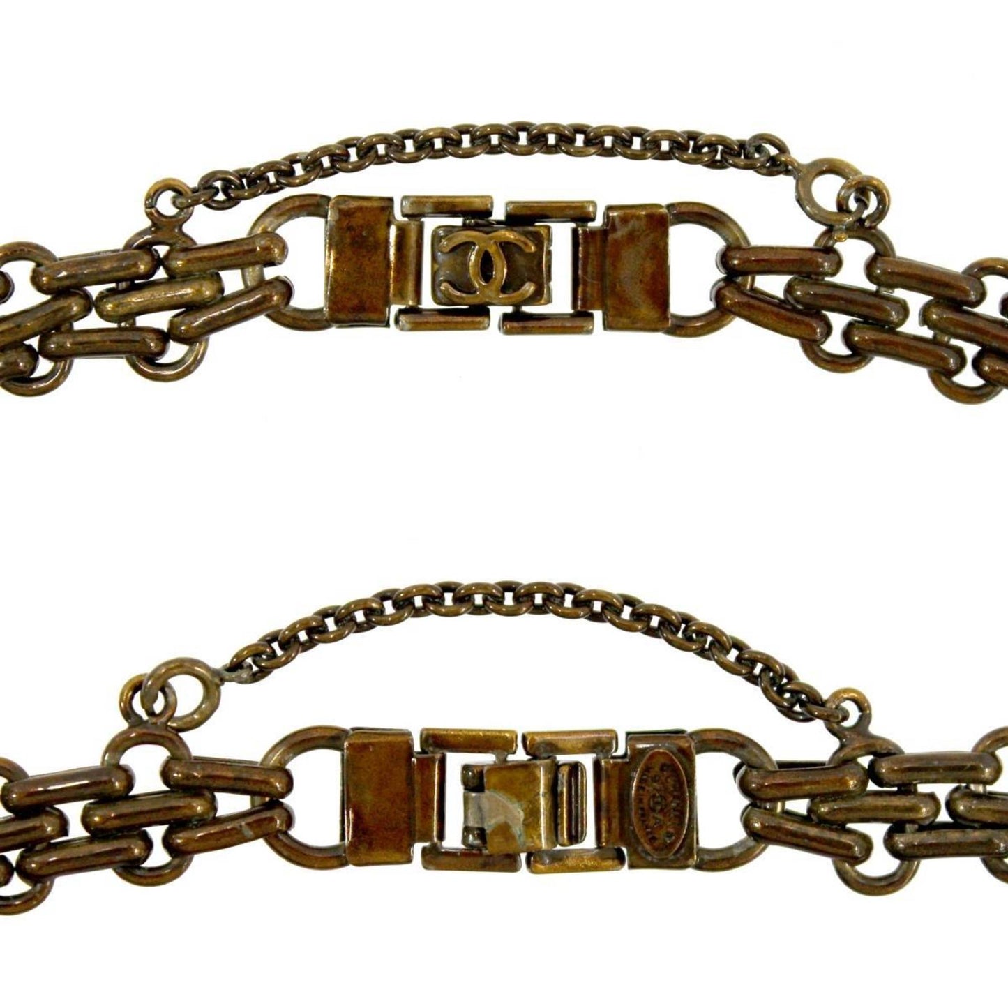 CHANEL choker necklace brown