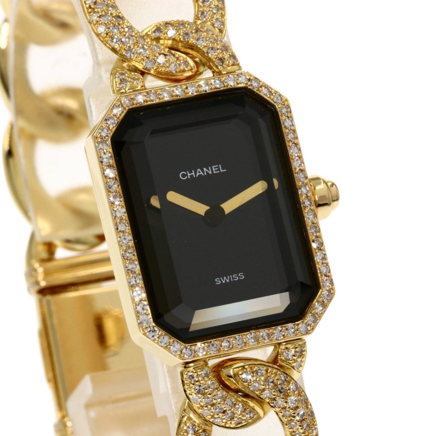 CHANEL H0114 Premiere XL Bezel Breath Diamond Watch K18 Yellow Gold/K18YGx Women's