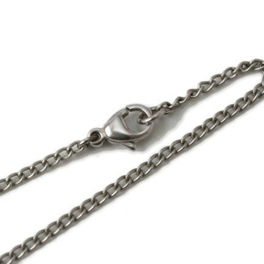 Chanel necklace / pendant CHANEL CC mark here flower motif silver