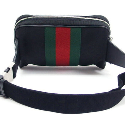 Gucci sherry line canvas belt bag black red green