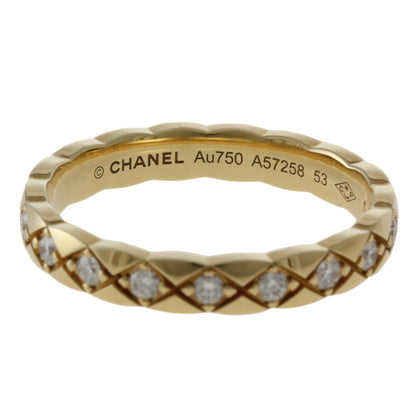 CHANEL Coco Crush #53 Ring No. 12.5 18K K18 Yellow Gold Diamond Women's