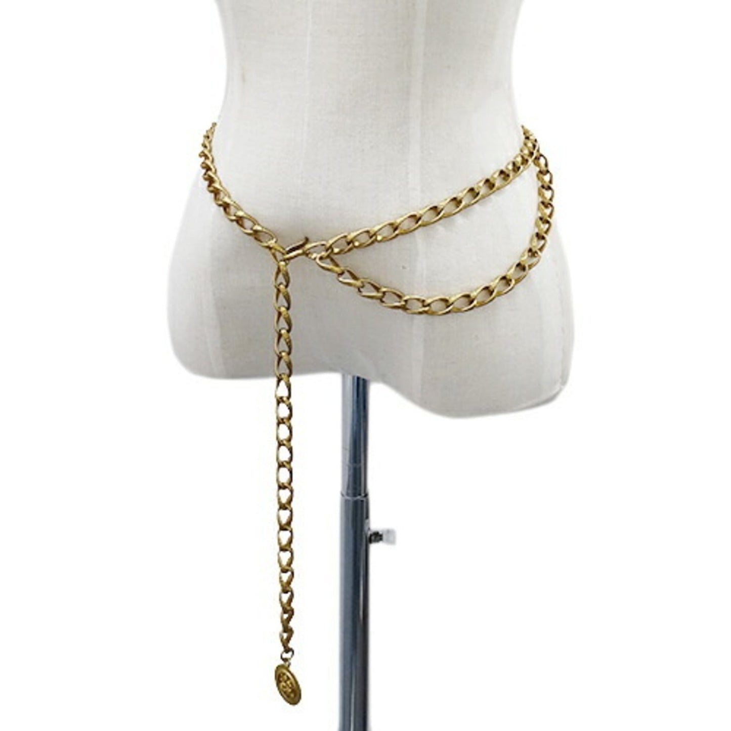 CHANEL belt Lady's chain gold money