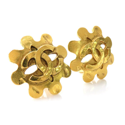 CHANEL earrings here mark metal gold ladies