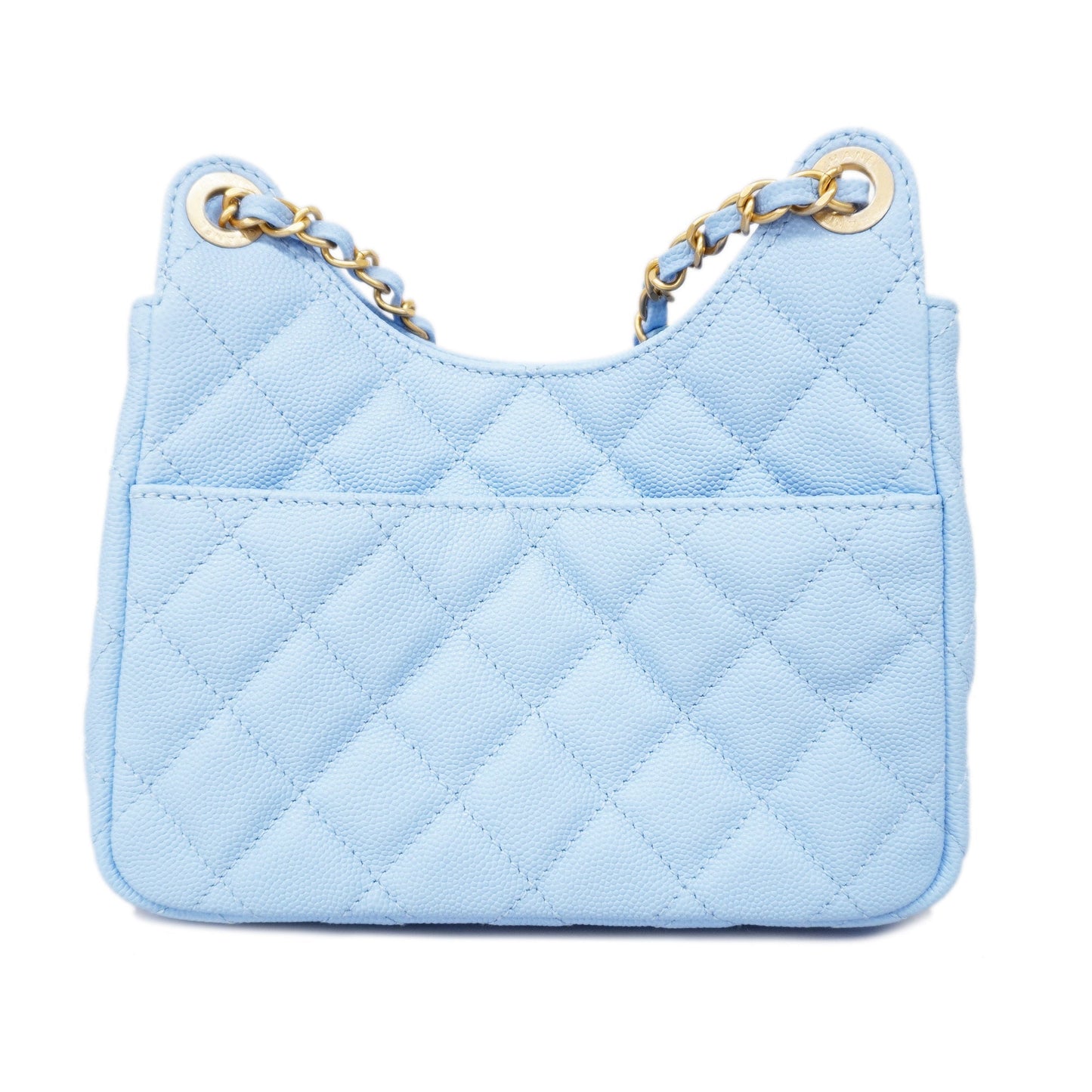 CHANEL   Matelasse Chain Shoulder Women's Caviar Leather Light Blue