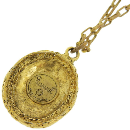 CHANEL Cocomark Necklace Pendant Vintage Gold Plated Ladies