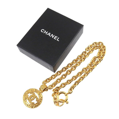 CHANEL Cocomark Long Necklace Gold 94A Vintage Accessories