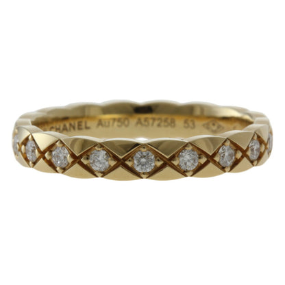 CHANEL Coco Crush #53 Ring No. 12.5 18K K18 Yellow Gold Diamond Women's